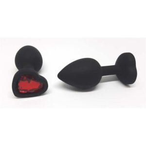PLUG ANAL SILICONA JOYA CORAZON MEDIUM