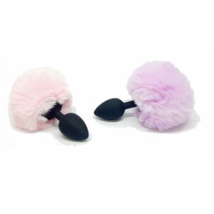 PLUG ANAL SILICONA COLA DE CONEJO POMPON SMALL